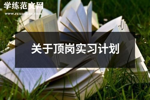 关于顶岗实习计划