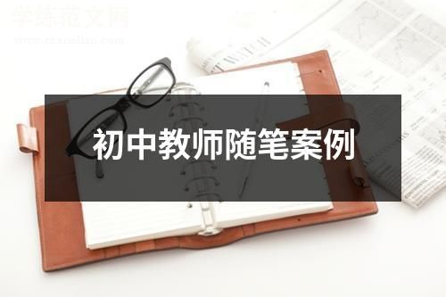 初中教师随笔案例