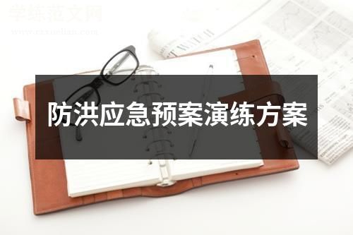 防洪应急预案演练方案