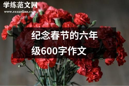 纪念春节的六年级600字作文