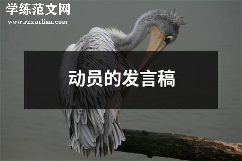 动员的发言稿