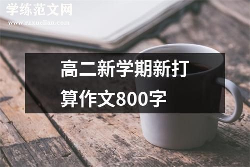 高二新学期新打算作文800字