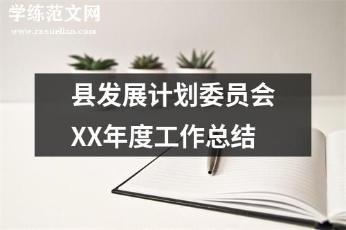 县发展计划委员会XX年度工作总结