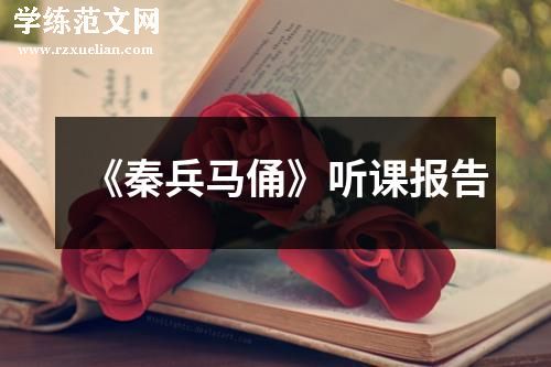 《秦兵马俑》听课报告